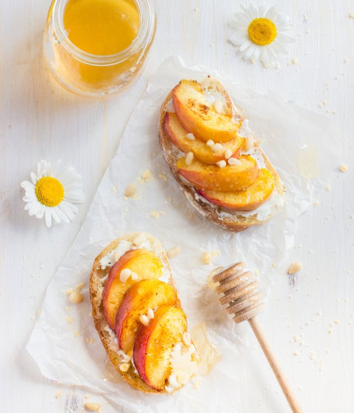 If you have time, grill the peach for a caramelised flavour.