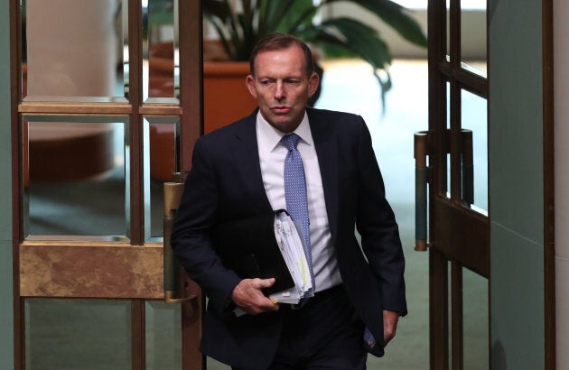 Tony Abbott arrives for question time at Parliament House Canberra on Thursday 19 October 2017.