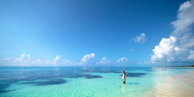 Turquoise waters of Tulum, Mexico.