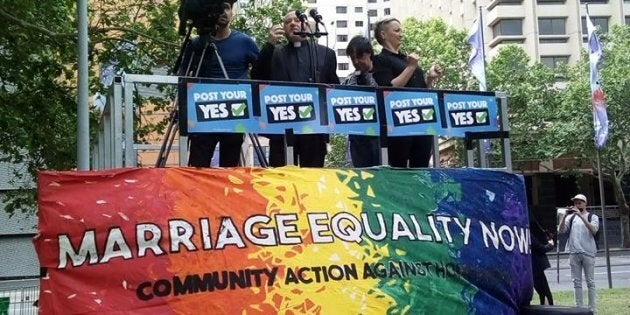 Sydney's rally was one of the four same-sex marriage rallies across Australia on Saturday.