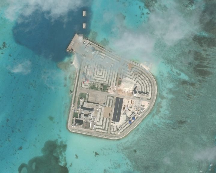 Johnson South Reef. It is also known as Chigua Reef, Yongshu Reef, Gc Ma Reef and Mabini Reef and is located in the southwest portion of Union Banks, in the Spratly Islands of the South China Sea.