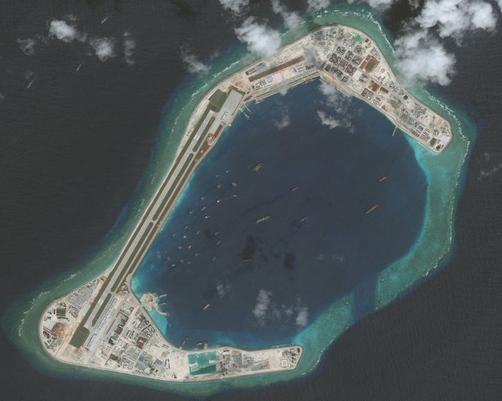 The Subi Reef in the South China Sea, a part of the Spratly Islands group.