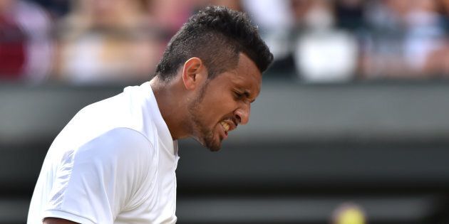 Nick Kyrgios has found himself in trouble again for calling his supporters 'retarded'.