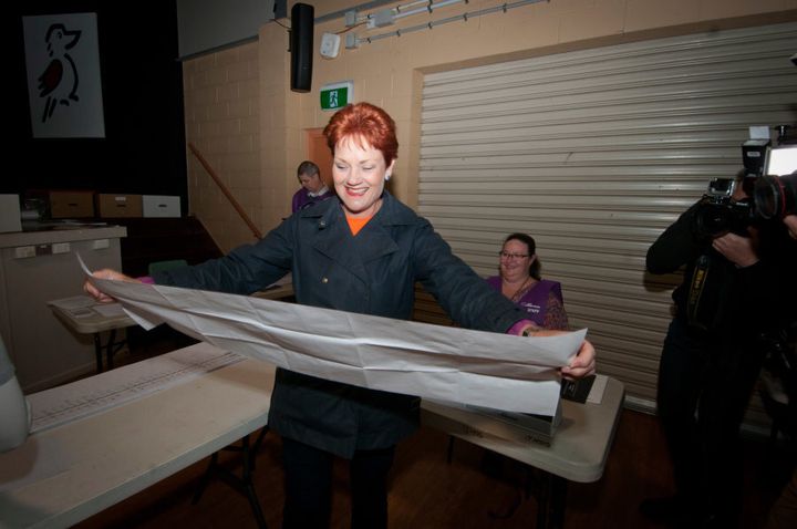 Hanson voting on election day