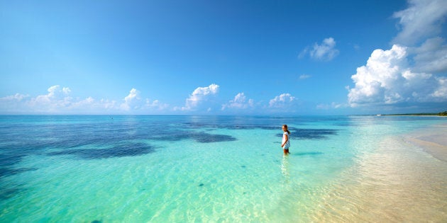 Turquoise waters of Tulum, Mexico.