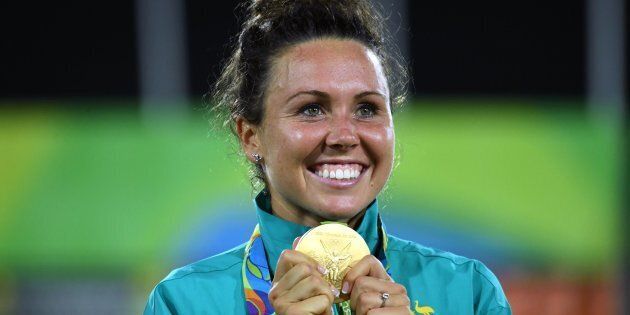 Modern pentathlete Chloe Esposito's gold medal just got a little bit more valuable. And she didn't know till we told her!
