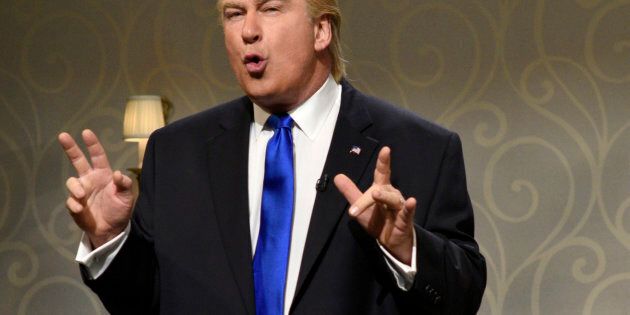 SATURDAY NIGHT LIVE -- 'Benedict Cumberbatch' Episode 1709 -- Pictured: Alec Baldwin as Republican Presidential Candidate Donald Trump during the 'Hillary Clinton / Donald Trump Cold Open' sketch on November 5, 2016 -- (Photo by: Dana Edelson/NBC/NBCU Photo Bank via Getty Images)