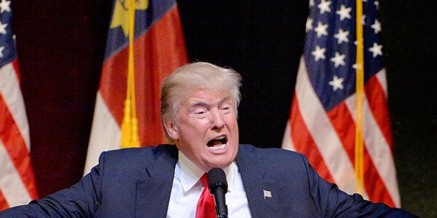 Donald Trump at a campaign rally in Raleigh, North Carolina.