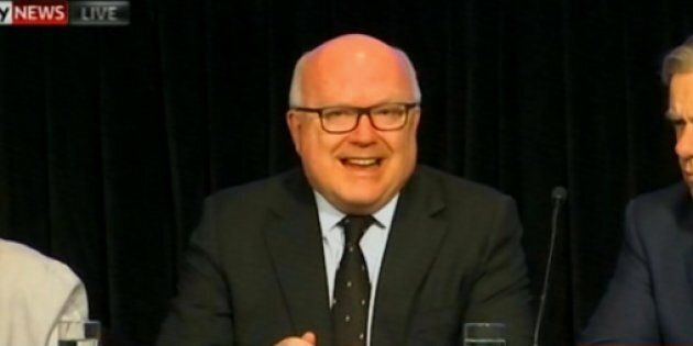 George Brandis has been caught out slagging the Queensland Liberal National Party as 'very, very mediocre.'