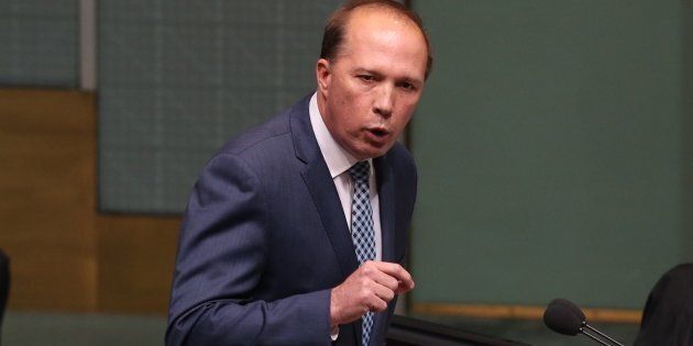 Immigration minister Peter Dutton during question time at Parliament House Canberra on Monday 21 November 2016. Photo: Andrew Meares