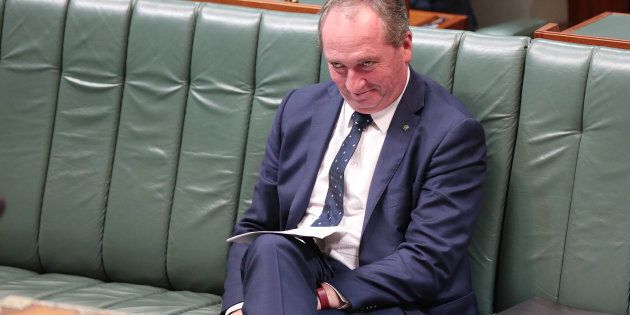 Barnaby Joyce is on the campaign trail to win the seat of New England, which he was found to be ineligible for after it was discovered he held dual citizenship.