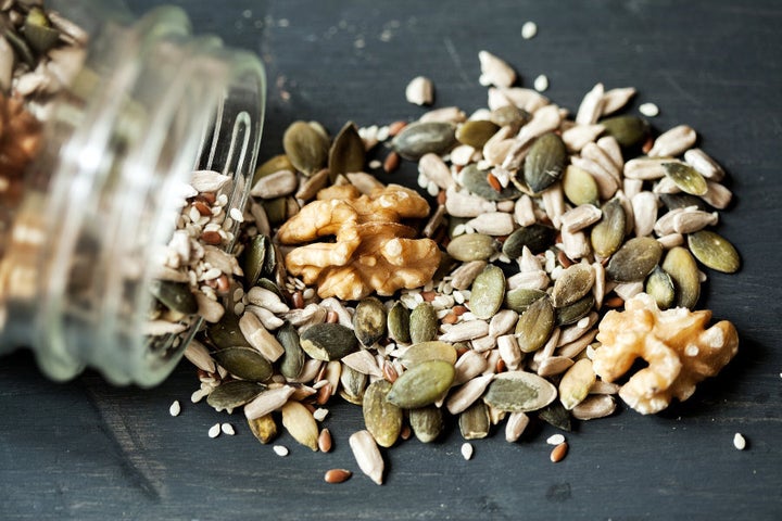 Nuts and seeds are full of healthy fats and help to keep you full for longer.