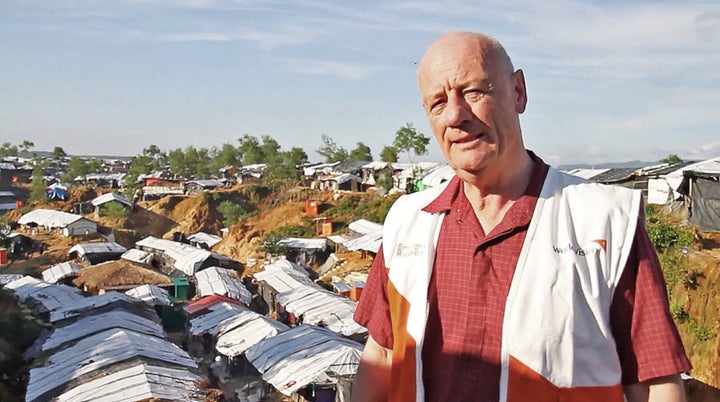 Tim Costello at the refugee camp at Cox's Bazar, Bangladesh.