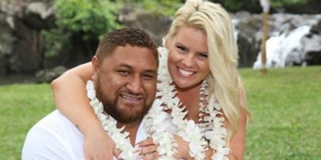 Clarence and his wife, Amanda Leo on their wedding day.