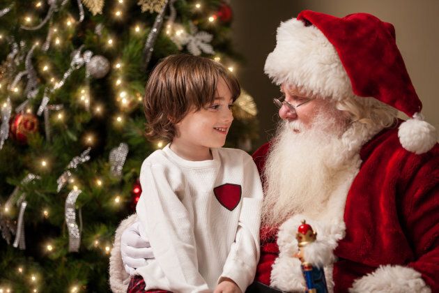 Children may have questions after seeing different Santas at different department stores.