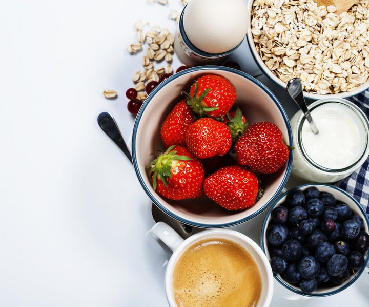 Breakfast doesn't have to be fancy or hard. Have a bowl of muesli with fresh berries and yoghurt and you're ready to go.