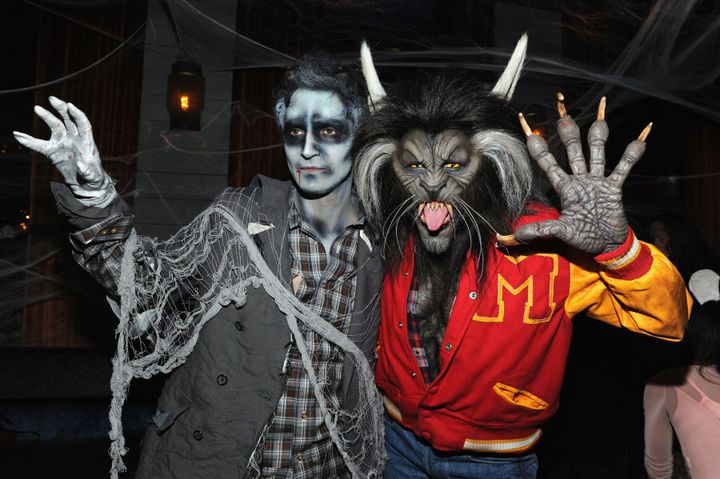 Zac Posen and Heidi Klum doing their best posin' in their Halloween getups.