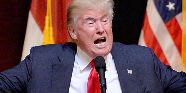 RALEIGH, NC - JULY 5: Presumptive Republican presidential nominee Donald Trump speaks during a campaign event at the Duke Energy Center for the Performing Arts on July 5, 2016 in Raleigh, North Carolina. Earlier in the day Hillary Clinton campaigned in Charlotte, North Carolina with President Barack Obama. (Photo by Sara D. Davis/Getty Images)