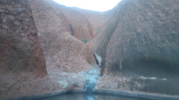 Mitijulu Waterhole is one of several pools around the base of Uluru.