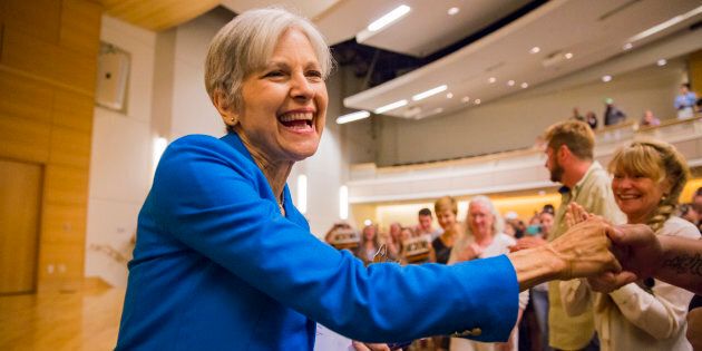 PORTLAND, ME - SEPTEMBER 14: Green Party Presidential candidate Jill Stein speaks at University of Southern Maine on Wednesday. (Photo by Ben McCanna/Portland Press Herald via Getty Images)