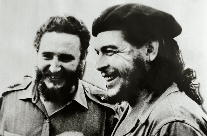 Fidel Castro , Cuban politician and revolutionary, left, and Ernesto Rafael Guevara de la Serna, known as Che Guevara, Argentine revolutionary