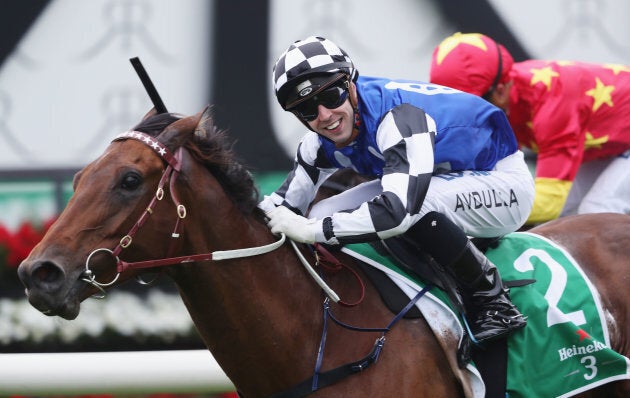 Big Duke's rider Brenton Avdulla is one of the in-form jockeys in the country, and couldn't resist a big cheesy grin when winning on Big Duke in Sydney recently.