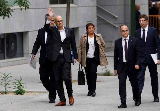 Former members of the Catalan Government attended Spain's National High Court.