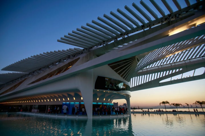 This is not an Olympic venue. It's actually Rio's "Museum of Tomorrow". But it looks kinda cool so we put it in.