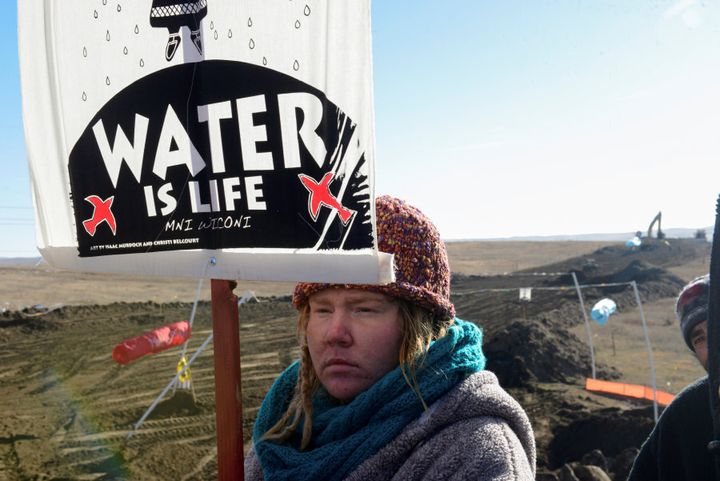 Protesters rally in Cannon Ball, rural North Dakota in attempt to stop the construction of the Dakota Access Pipeline.