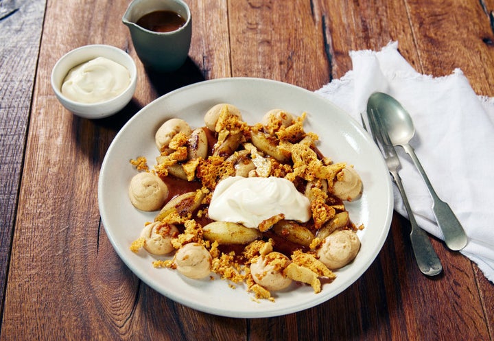 This crunchy caramel and honeycomb dessert is a perfect dish to end on.