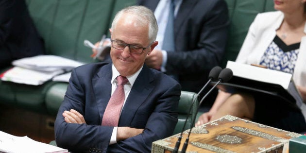 Malcolm Turnbull resumes his seat after expressing