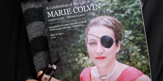 Journalist Marie Colvin's trademark black eye patch was a testament to her character. She lost an eye under government fire in Sri Lanka in 2001.