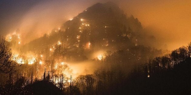 These Images From A Burning Gatlinburg, Tennessee, Are
