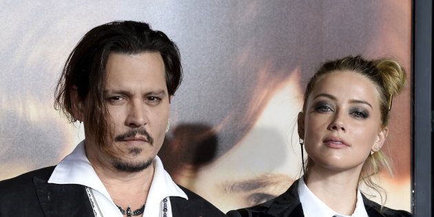 Depp and Heard at the premiere of
