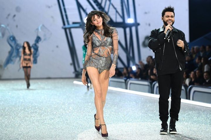 Georgia Fowler can obviously work a lace cut-out playsuit, while chilling with artist The Weeknd.