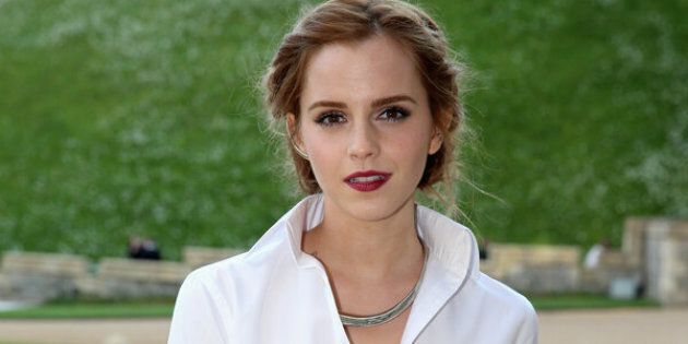 WINDSOR, ENGLAND - MAY 13: Actress Emma Watson arrives for a dinner to celebrate the work of The Royal Marsden hosted by the Duke of Cambridge at Windsor Castle on May 13, 2014 in Windsor, England. (Photo by Chris Jackson/Getty Images)