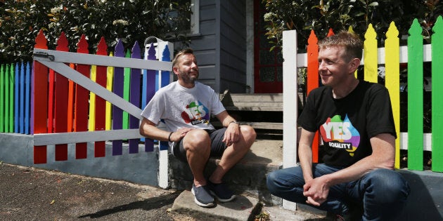 Tiernan Brady (left) reflects on the marriage equality survey