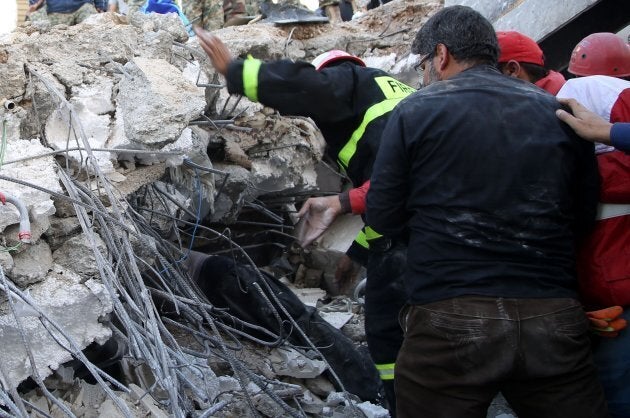 Search and rescue operations continue at Sarpol-e Zahab province of Kermanshah, Iran.