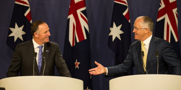 NZ PM John Key and Malcolm Turnbull joint press conference.