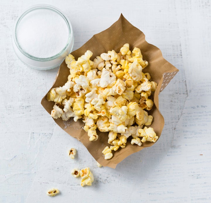 Homemade popcorn is a surprisingly low kilojoule, healthy snack option.