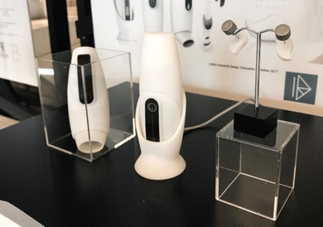 No needles or invasive skin pricks are required for diabetics using Frédérique Sunstrüm's wearable glucose monitor.