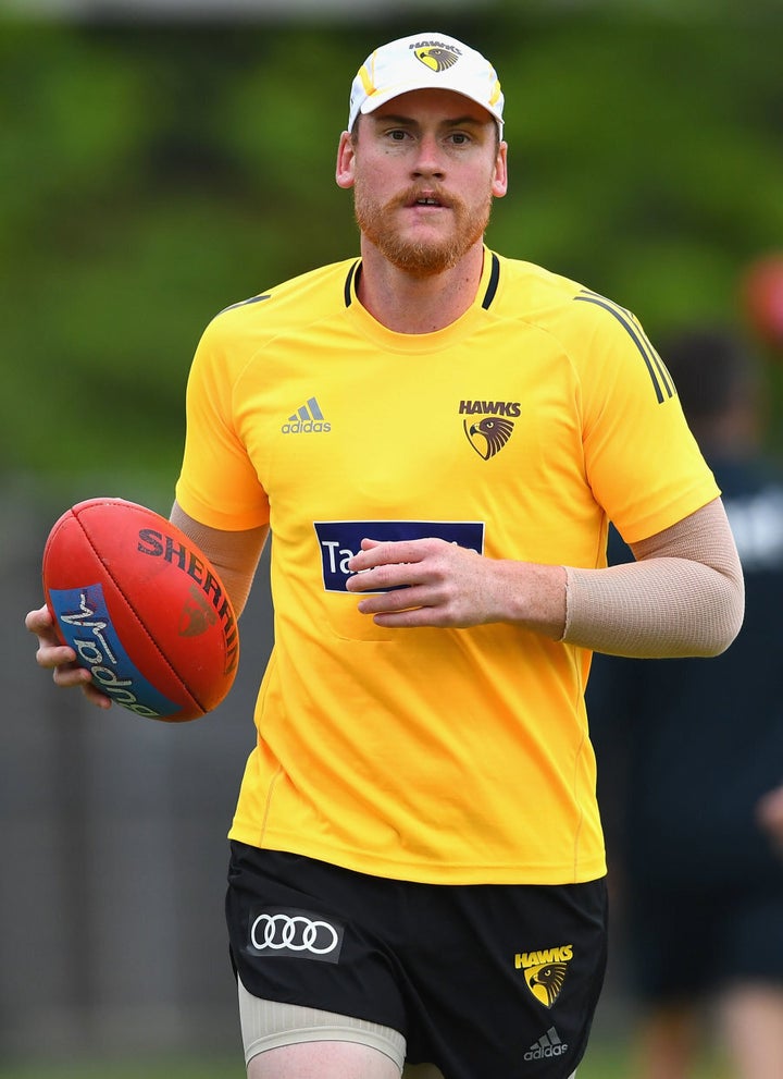 He said he's not exactly enjoying the running, but is loving having a footy in his hand.