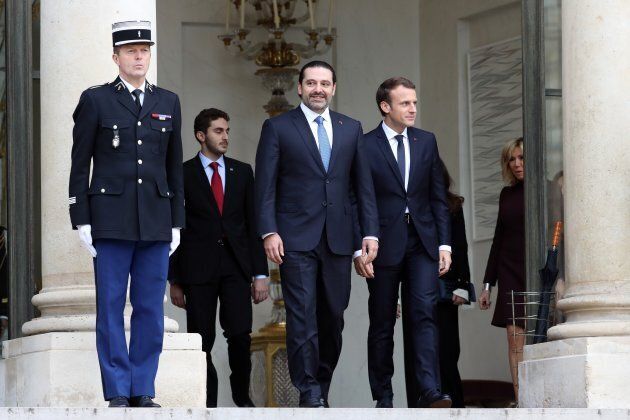 Ex Lebanese PM Saad Hariri met with French President Emmanuel Macron on November 18.
