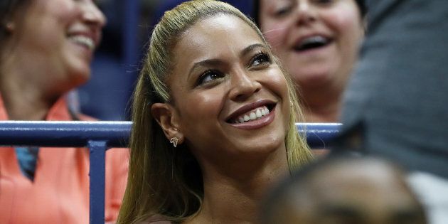 NEW YORK, NY - SEPTEMBER 01: Beyonce watches the second round Women's Singles match between Serena Williams of the United States and Vania King of the United States on Day Four of the 2016 US Open at the USTA Billie Jean King National Tennis Center on September 1, 2016 in the Flushing neighborhood of the Queens borough of New York City. (Photo by Al Bello/Getty Images)