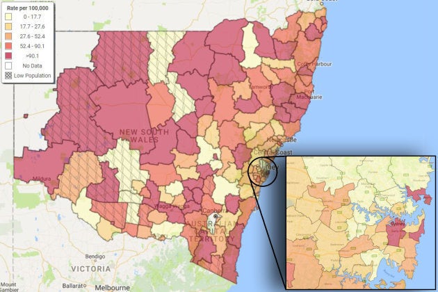 Rural NSW and Sydney's nightlife districts of the CBD, Bondi and Manly are hotbeds for offensive language arrests, according to NSW Bureau of Crime Statistics and Research figures.