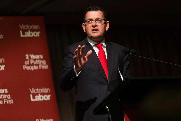 "I thought it was wrong" -- Victorian premier Daniel Andrews has said he was very angry when the Commonwealth Parliament overturned the Northern Territory's Bill in 1996. This photo is from November 12, and shows Andrews at the Alp state conference.