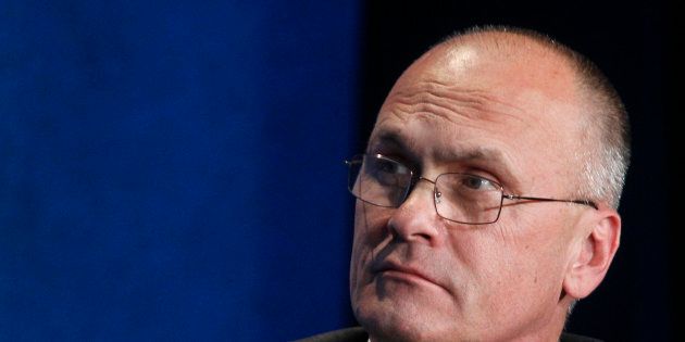 Andrew Puzder, CEO of CKE Restaurants, takes part in a panel discussion titled