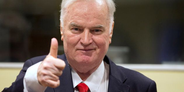 Ex-Bosnian Serb wartime general Ratko Mladic appears in court at the International Criminal Tribunal for the former Yugoslavia (ICTY) in the Hague.