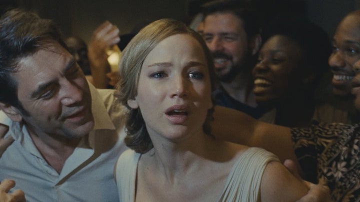 Jennifer Lawrence and Javier Bardem in Aronofsky's 'mother!'.