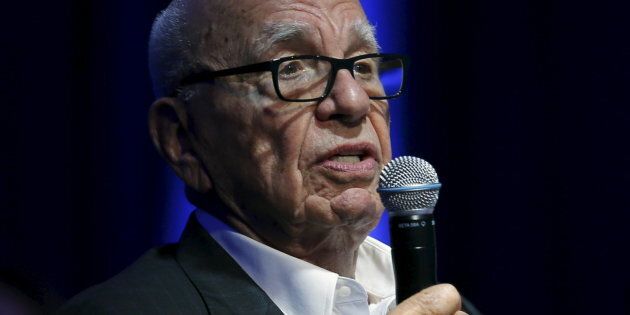 Rupert Murdoch, Executive Chairman of News Corp and 21st Century Fox, takes part as a judge during a global start up showcase at the Wall Street Journal Digital Live (WSJDLive) conference at the Montage hotel in Laguna Beach, California, October 20, 2015. REUTERS/Mike Blake